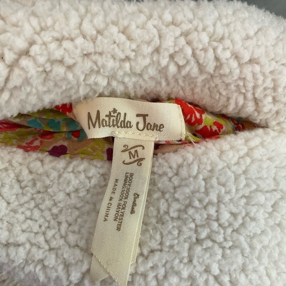 Matilda Jane Reversible Sherpa Floral Vest Sz M - Picture 3 of 3